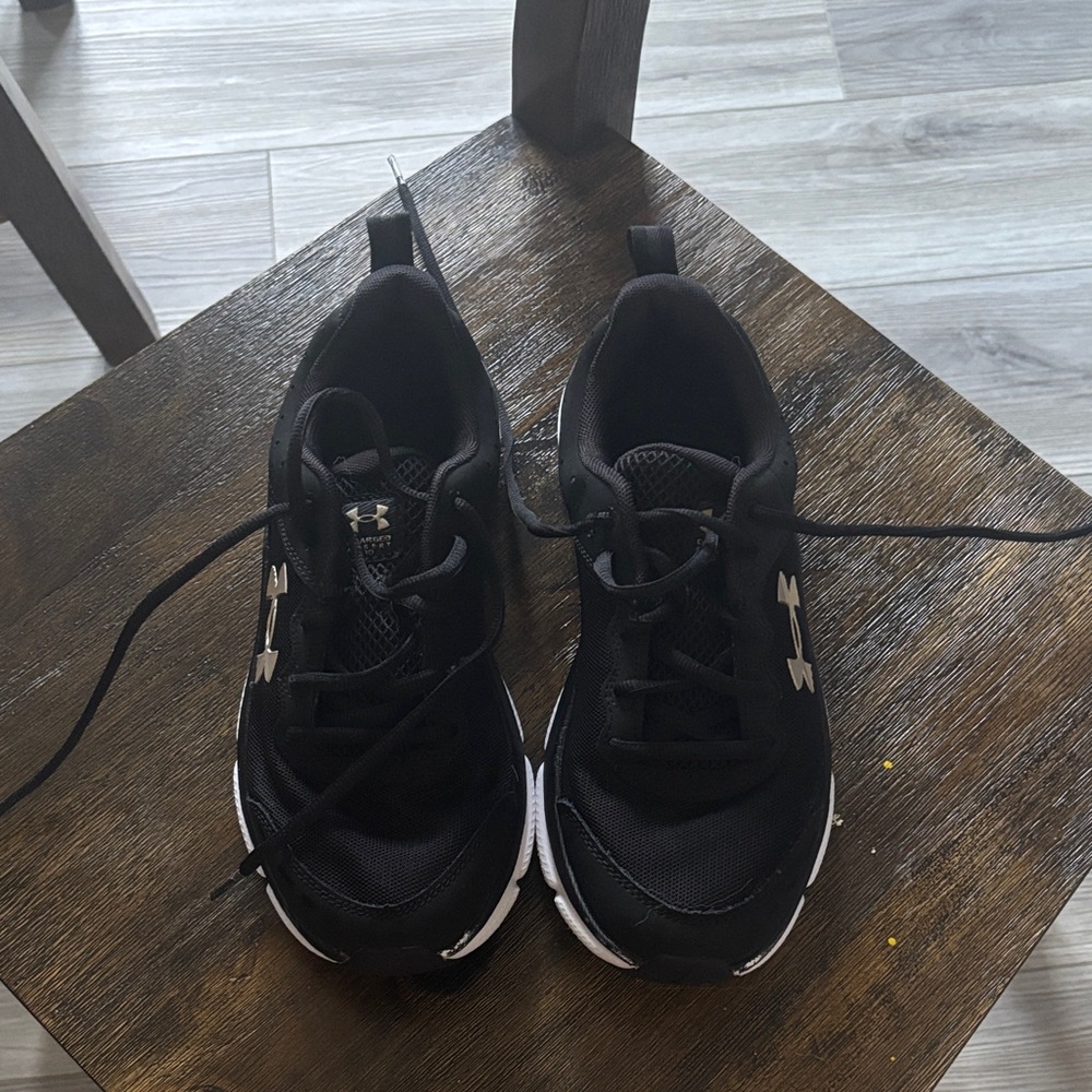 Under Armour Kids Black and White Sneakers